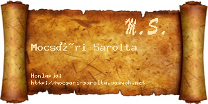 Mocsári Sarolta névjegykártya